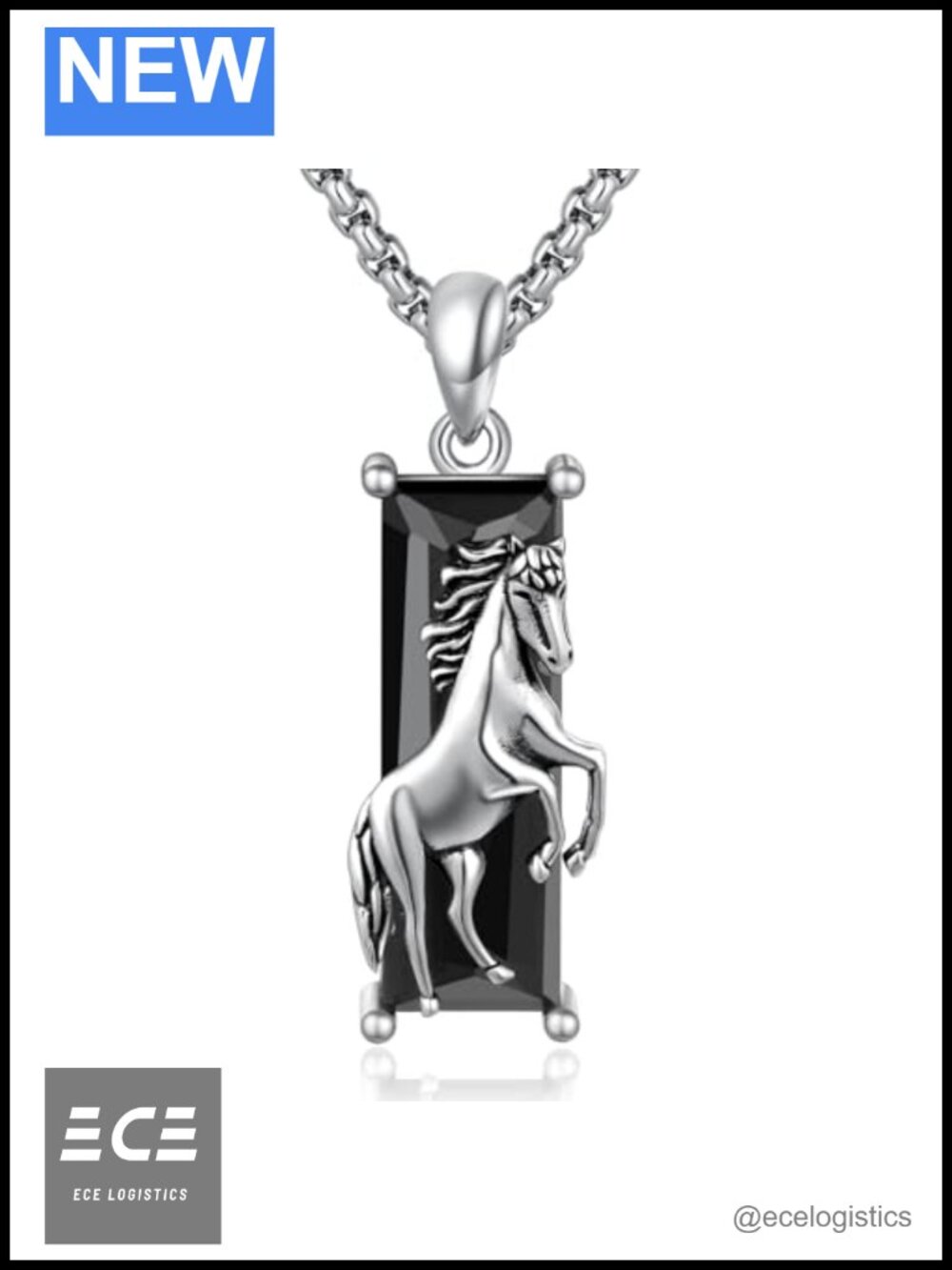 925 Sterling Silver Pendant Necklace Crystal Lobster Clasp Unisex